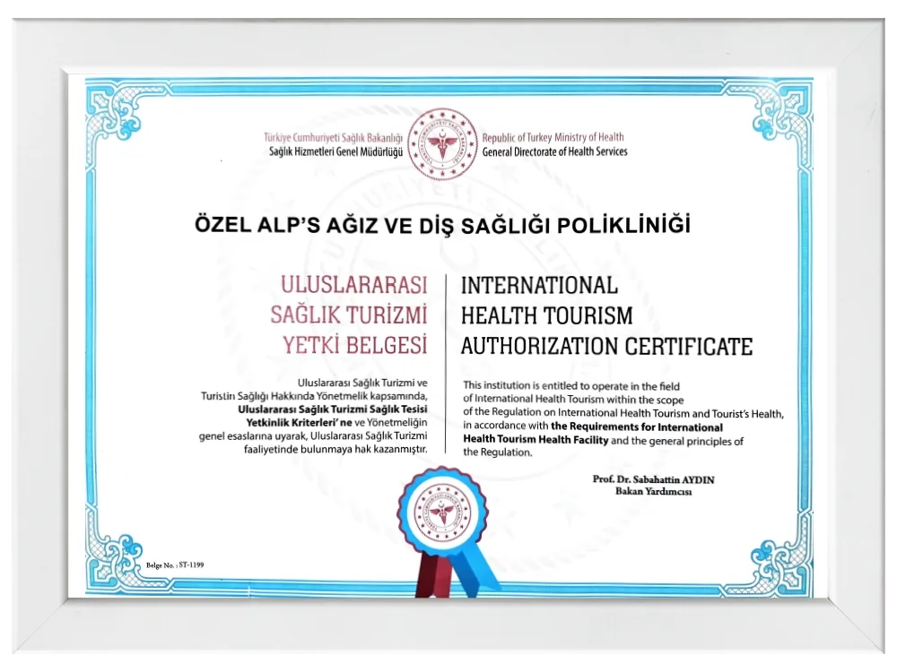 Health Tourism Authorisation Certificate — Republic of Türkiye, Ministry of Health