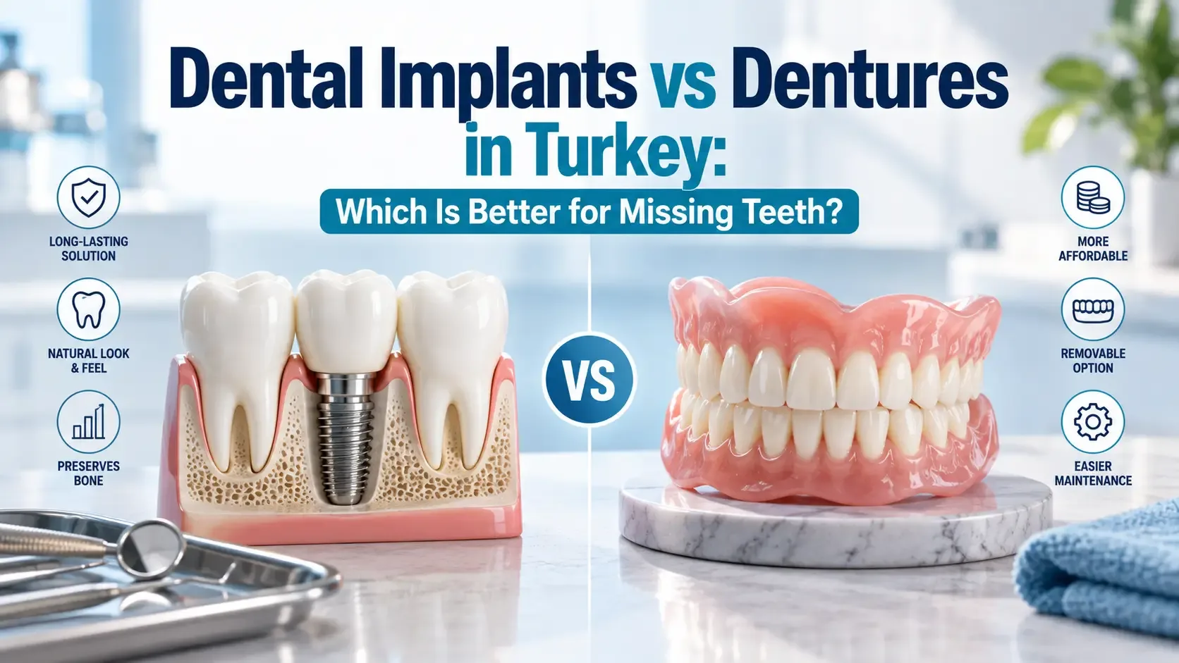 Dental Implants vs Dentures in Turkey